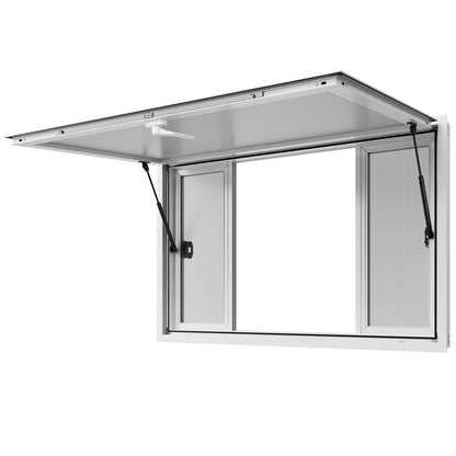 Concession Window 1346x838 mm, Aluminum Alloy Service Window for Food Truck, Up to 85 Degrees Stand Serving V952-SCFWCK5333YC3THT4001V0
