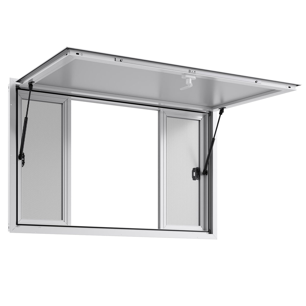 Concession Window 1346x838 mm, Aluminum Alloy Service Window for Food Truck, Up to 85 Degrees Stand Serving V952-SCFWCK5333YC3THT4001V0
