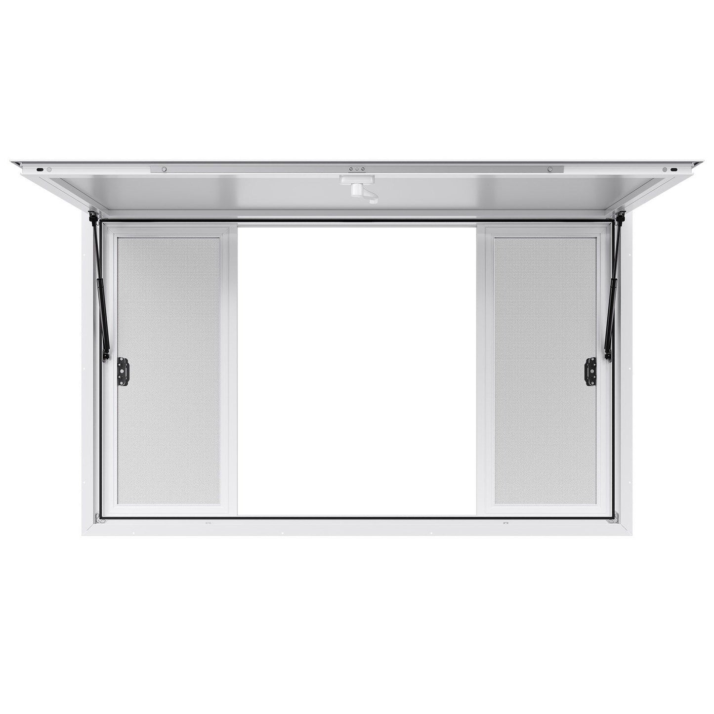Concession Window 1524x915 mm, Aluminum Alloy Service Window for Food Truck, Up to 85 Degrees Stand Serving V952-SCFWCK6036YCSVAAR001V0