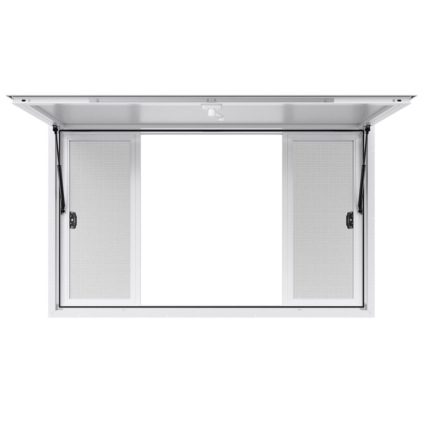 Concession Window 1524x915 mm, Aluminum Alloy Service Window for Food Truck, Up to 85 Degrees Stand Serving V952-SCFWCK6036YCSVAAR001V0
