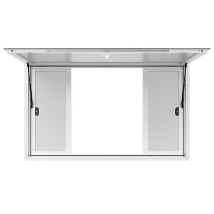 Concession Window 1524x915 mm, Aluminum Alloy Service Window for Food Truck, Up to 85 Degrees Stand Serving V952-SCFWCK6036YCSVAAR001V0