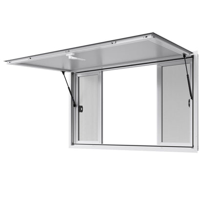 Concession Window 1524x915 mm, Aluminum Alloy Service Window for Food Truck, Up to 85 Degrees Stand Serving V952-SCFWCK6036YCSVAAR001V0