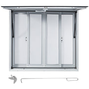Concession Window, 91.4 x 91.4 cm Aluminum Alloy Food Truck Service Window with 4 Horizontal Sliding Screen V952-SCFWCKYCB3636D0ENV0
