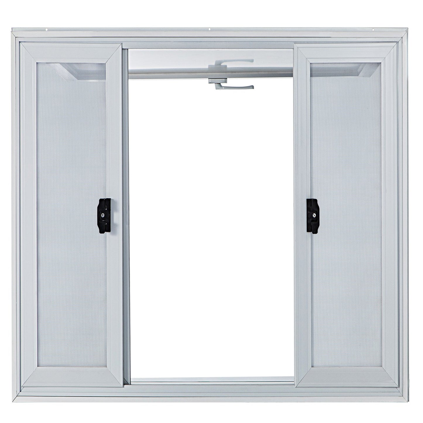 Concession Window, 91.4 x 91.4 cm Aluminum Alloy Food Truck Service Window with 4 Horizontal Sliding Screen V952-SCFWCKYCB3636D0ENV0