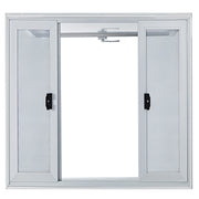 Concession Window, 91.4 x 91.4 cm Aluminum Alloy Food Truck Service Window with 4 Horizontal Sliding Screen V952-SCFWCKYCB3636D0ENV0
