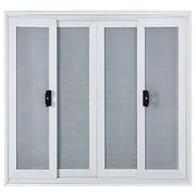 Concession Window, 91.4 x 91.4 cm Aluminum Alloy Food Truck Service Window with 4 Horizontal Sliding Screen V952-SCFWCKYCB3636D0ENV0