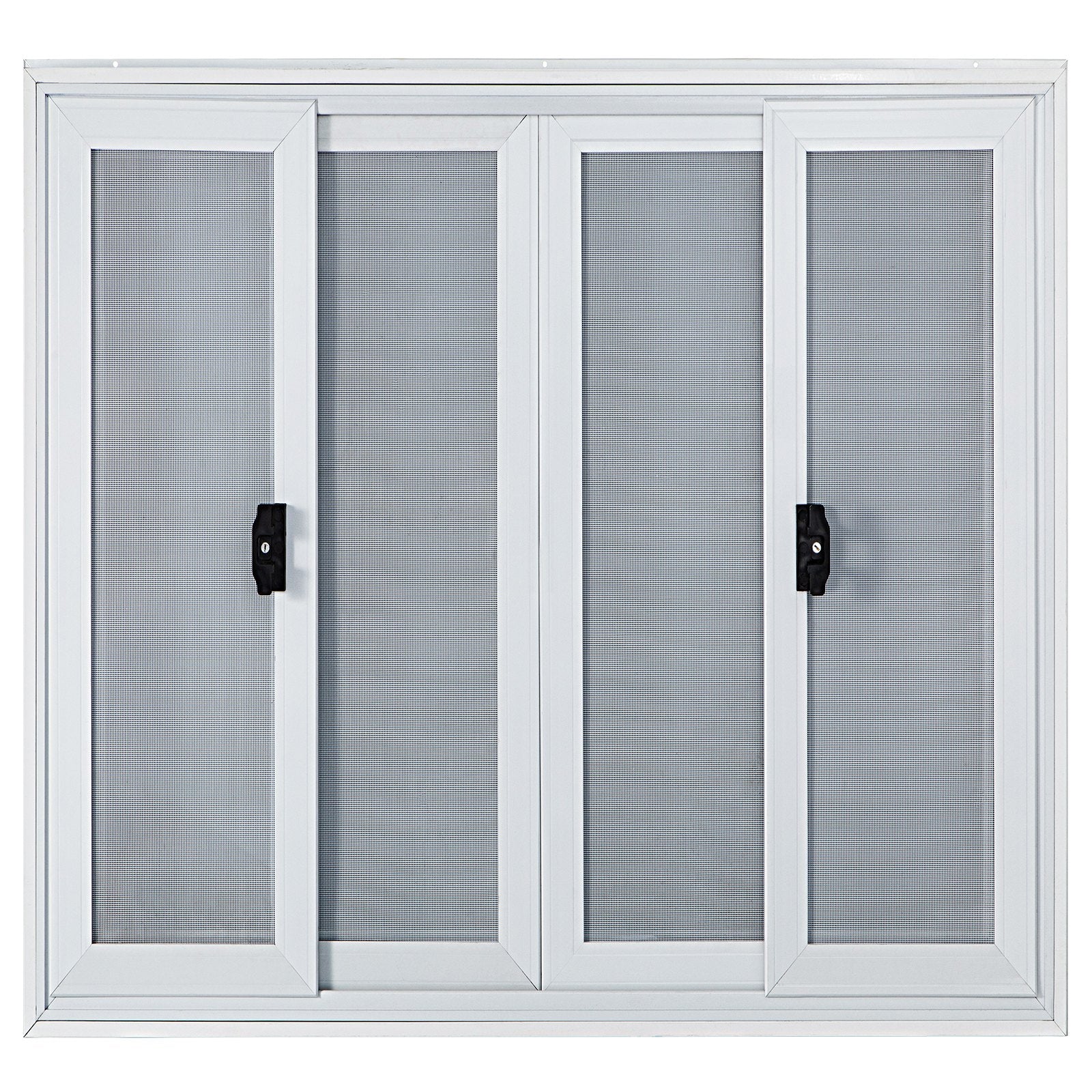 Concession Window, 91.4 x 91.4 cm Aluminum Alloy Food Truck Service Window with 4 Horizontal Sliding Screen V952-SCFWCKYCB3636D0ENV0