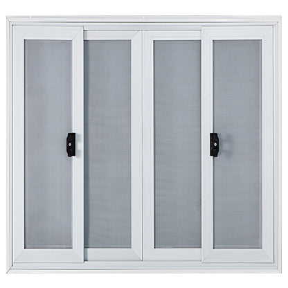 Concession Window, 91.4 x 91.4 cm Aluminum Alloy Food Truck Service Window with 4 Horizontal Sliding Screen V952-SCFWCKYCB3636D0ENV0