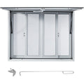Concession Window, 48 x 36 inch, Aluminum Alloy Food Truck Service Window with 4 Horizontal Sliding Screen V952-SCFWCKYCB3648EBYGV0