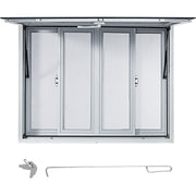Concession Window, 48 x 36 inch, Aluminum Alloy Food Truck Service Window with 4 Horizontal Sliding Screen V952-SCFWCKYCB3648EBYGV0
