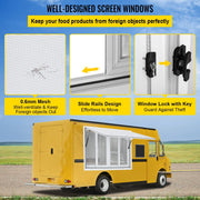 Concession Window, 48 x 36 inch, Aluminum Alloy Food Truck Service Window with 4 Horizontal Sliding Screen V952-SCFWCKYCB3648EBYGV0