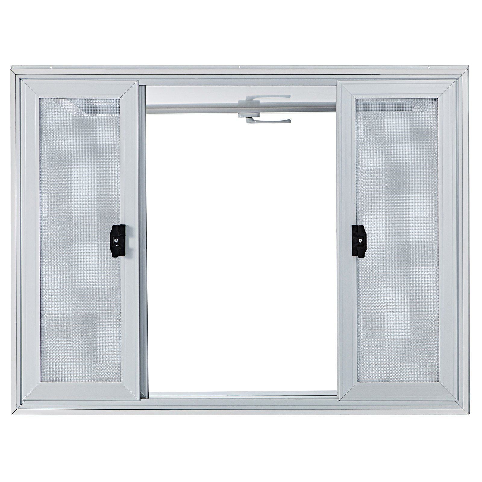 Concession Window, 48 x 36 inch, Aluminum Alloy Food Truck Service Window with 4 Horizontal Sliding Screen V952-SCFWCKYCB3648EBYGV0