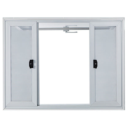 Concession Window, 48 x 36 inch, Aluminum Alloy Food Truck Service Window with 4 Horizontal Sliding Screen V952-SCFWCKYCB3648EBYGV0