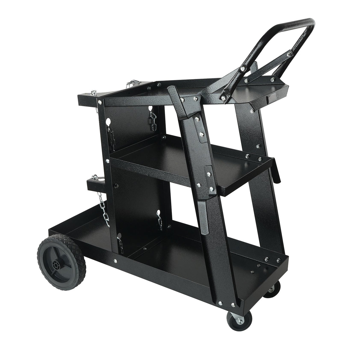Welding Cart, 3-Tier Welder Cart Heavy Duty with 400 Lbs Weight Capacity, 360 degrees Swivel Wheels, Tank V952-SCHJTC400LB18XD9NV0