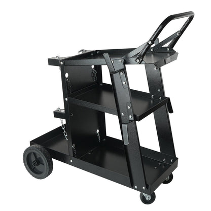 Welding Cart, 3-Tier Welder Cart Heavy Duty with 400 Lbs Weight Capacity, 360 degrees Swivel Wheels, Tank V952-SCHJTC400LB18XD9NV0