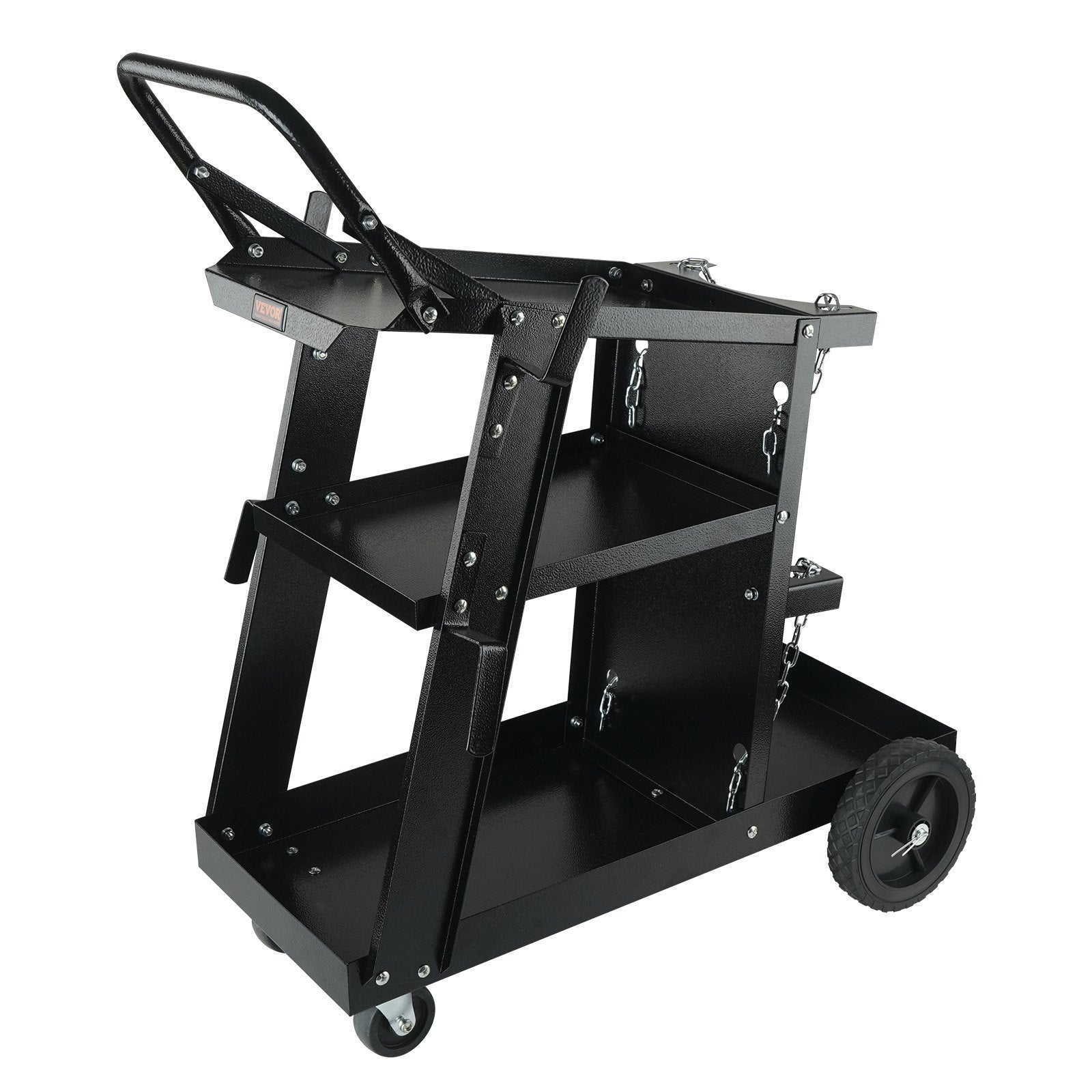 Welding Cart, 3-Tier Welder Cart Heavy Duty with 400 Lbs Weight Capacity, 360 degrees Swivel Wheels, Tank V952-SCHJTC400LB18XD9NV0