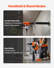 Diamond Core Drilling Machine, 200 mm Drilling Diameter, 2-in-1 Handheld & Stand-Mount Dry and Wet Concrete V952-SCJGSZKJ4YC4R55DJ001V3