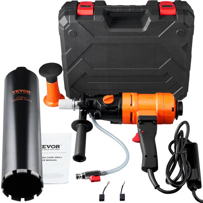 Diamond Core Drilling Machine, 4in Handheld Wet Concrete Core Drill Rig, 1100-2400RPM Two Speed & 1-1/4" V952-SCJGSZKJYCY44KHH6V3