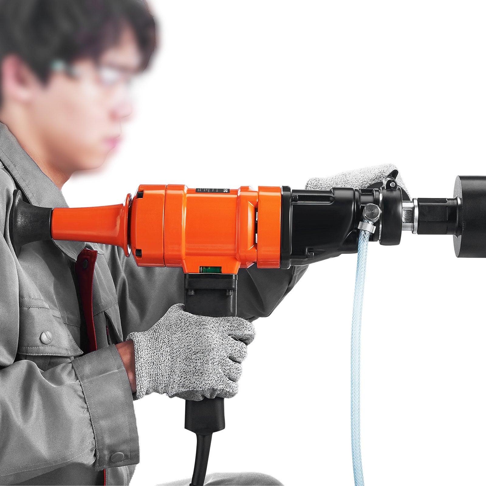 Diamond Core Drilling Machine, 4in Handheld Wet Concrete Core Drill Rig, 1100-2400RPM Two Speed & 1-1/4" V952-SCJGSZKJYCY44KHH6V3