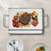 Stainless Steel Griddle, 17x13 inch Universal Flat Top Rectangular Plate, Gas Grill Griddle for BBQ Grill, V952-SCJPBXG1713IYPLMKV0