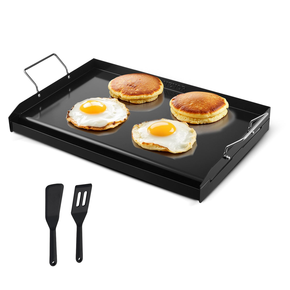 Carbon Steel Griddle, 24x16 inch Universal Flat Top Rectangular Plate, Gas Grill Griddle for BBQ Grill, V952-SCJPTG2516INF3XQ4V0