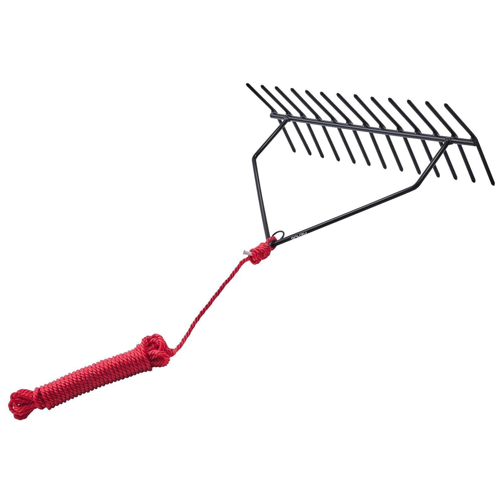 24 in Aquatic Weed Rake, 8.7 in Double Sided Lake Weed Rake, Pond Weeds Cutter with 30ft Rope, Tie Hole, No V952-SCPSSKPX30FTNC6UBV0