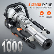 37.77cc Gas-Powered T Post Driver 4-Stroke Fence Piling Pounder w/ 3 Head V952-SCSQYDZJJH65RYD5ZV0