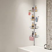 42" to 114" High Shower Corner Caddy Tension Pole Rust-Proof Tension Pole V952-SCTPBXGFXHDSL7FRUV0