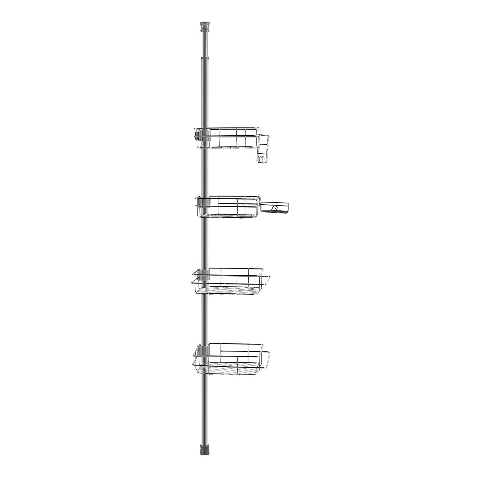 42" to 114" High Shower Corner Caddy Tension Pole Rust-Proof Tension Pole V952-SCTPBXGFXHDSL7FRUV0