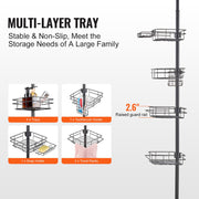 42" to 114" High Shower Corner Caddy Tension Pole Rust-Proof Tension Pole V952-SCTPBXGFXHDSPVSM7V0