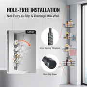 42" to 114" High Shower Corner Caddy Tension Pole Rust-Proof Tension Pole V952-SCTPBXGFXHDSPVSM7V0
