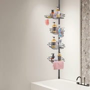 42" to 114" High Shower Corner Caddy Tension Pole Rust-Proof Tension Pole V952-SCTPBXGFXHDSPVSM7V0
