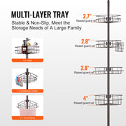 56" to 114" High Shower Corner Caddy Tension Pole Rust-Proof Tension Pole V952-SCTPBXGSXKKS98LR7V0
