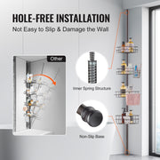 56" to 114" High Shower Corner Caddy Tension Pole Rust-Proof Tension Pole V952-SCTPBXGSXKKS98LR7V0
