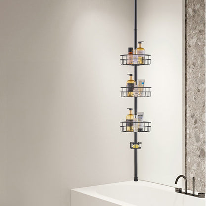 39" to 125" High Shower Corner Caddy Tension Pole Rust-Proof Tension Pole V952-SCTPHSBXGKKSTNM88V0