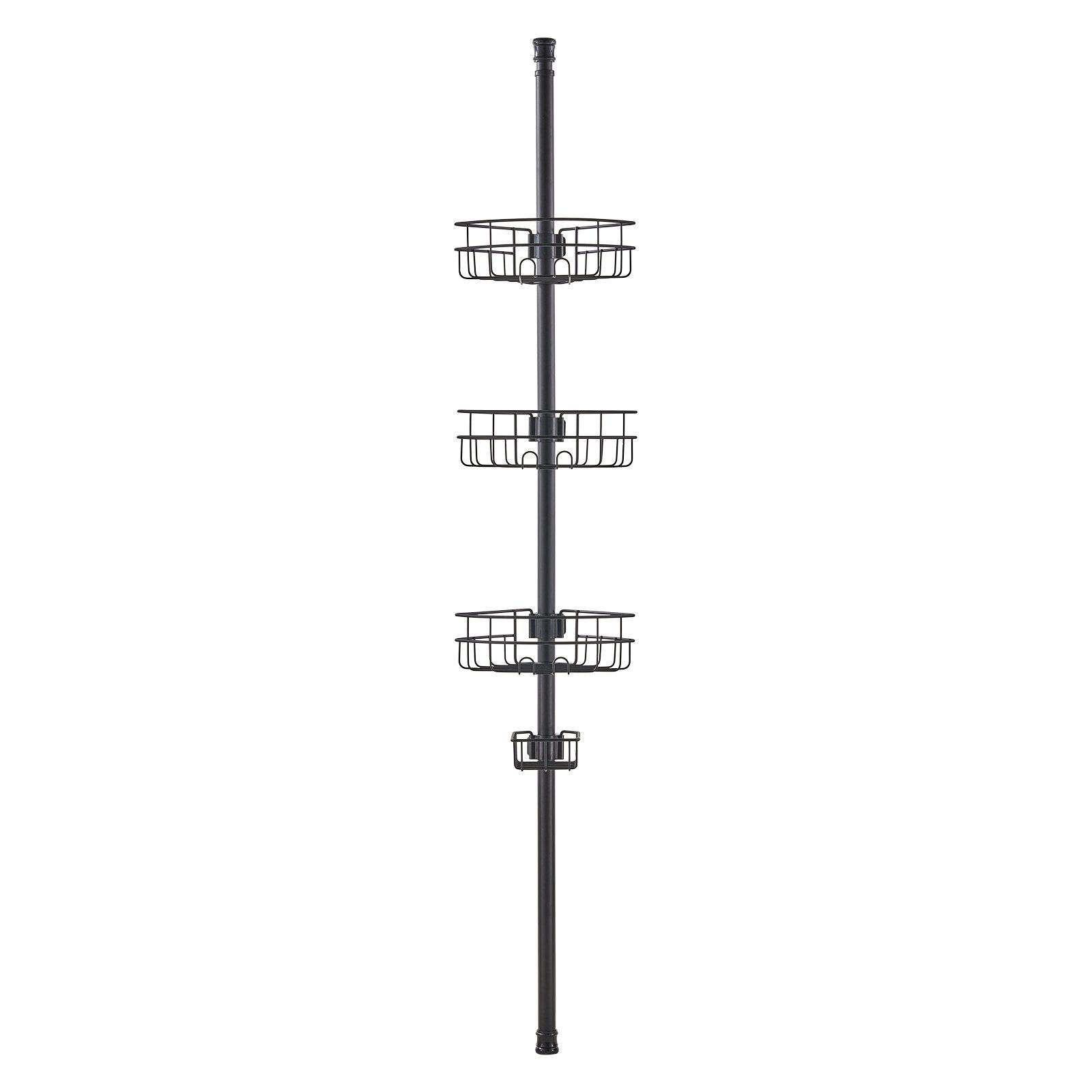 39" to 125" High Shower Corner Caddy Tension Pole Rust-Proof Tension Pole V952-SCTPHSBXGKKSTNM88V0