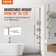 39" to 125" High Shower Corner Caddy Tension Pole Rust-Proof Tension Pole V952-SCTPYSBXGKKSAY5U6V0