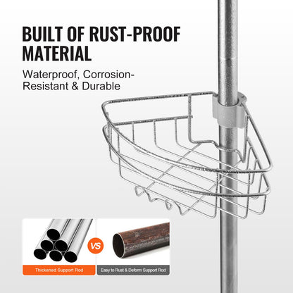 39" to 125" High Shower Corner Caddy Tension Pole Rust-Proof Tension Pole V952-SCTPYSBXGKKSAY5U6V0