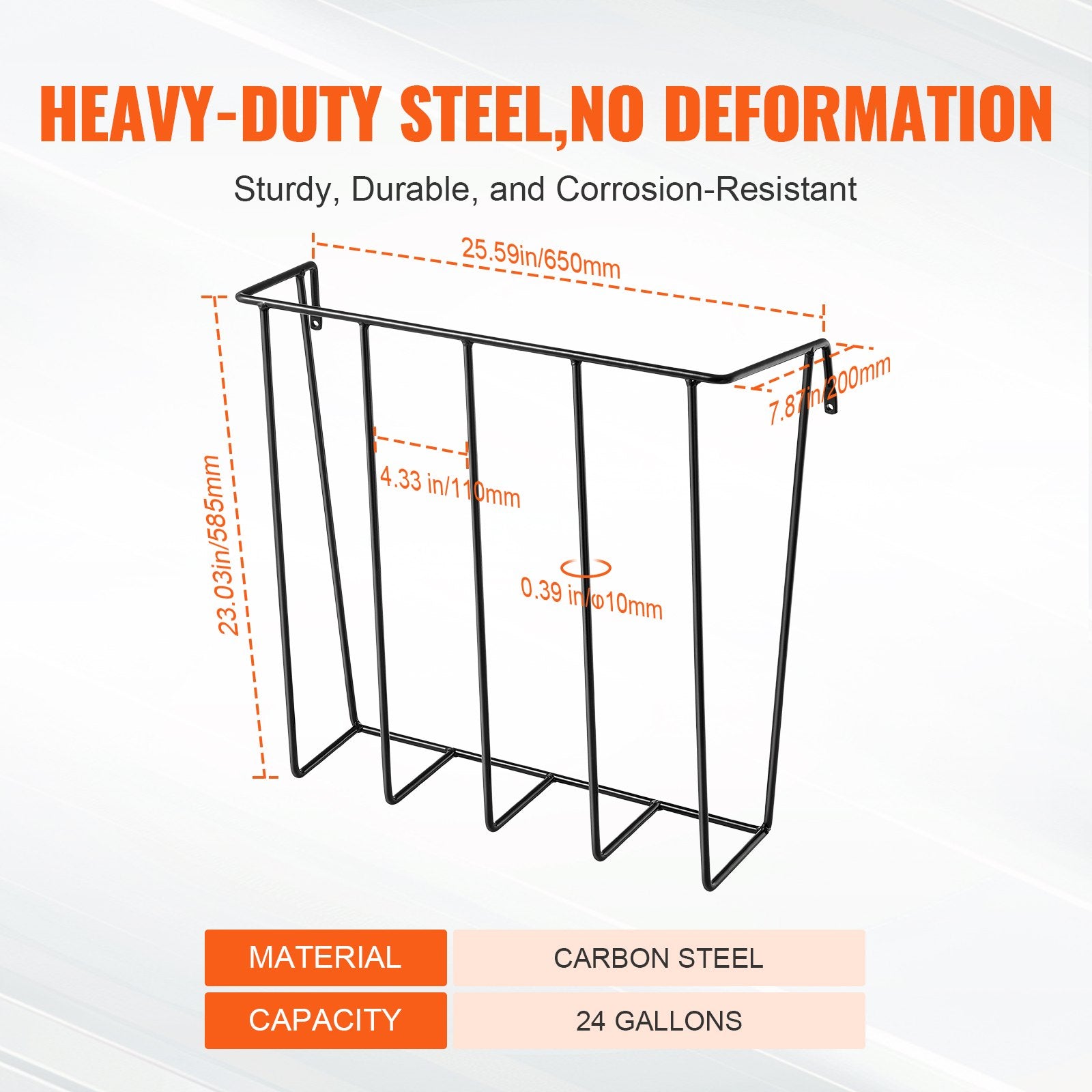 Livestock Hay Feeder 2 Packs 24 Gallons Wall Mounted Goat Hay Rack V952-SCWSQ271025IZY7HDV0