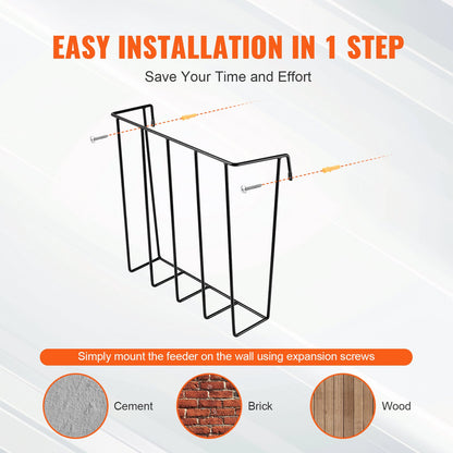 Livestock Hay Feeder 2 Packs 24 Gallons Wall Mounted Goat Hay Rack V952-SCWSQ271025IZY7HDV0
