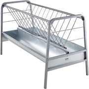 Livestock Hay Feeder, 2 in 1 Grain & Hay Feeder, 80-Gallon Capacity Pasture Feeder, 59" Long Goat Hay Feeder V952-SCWSQ5919633EY63VV0