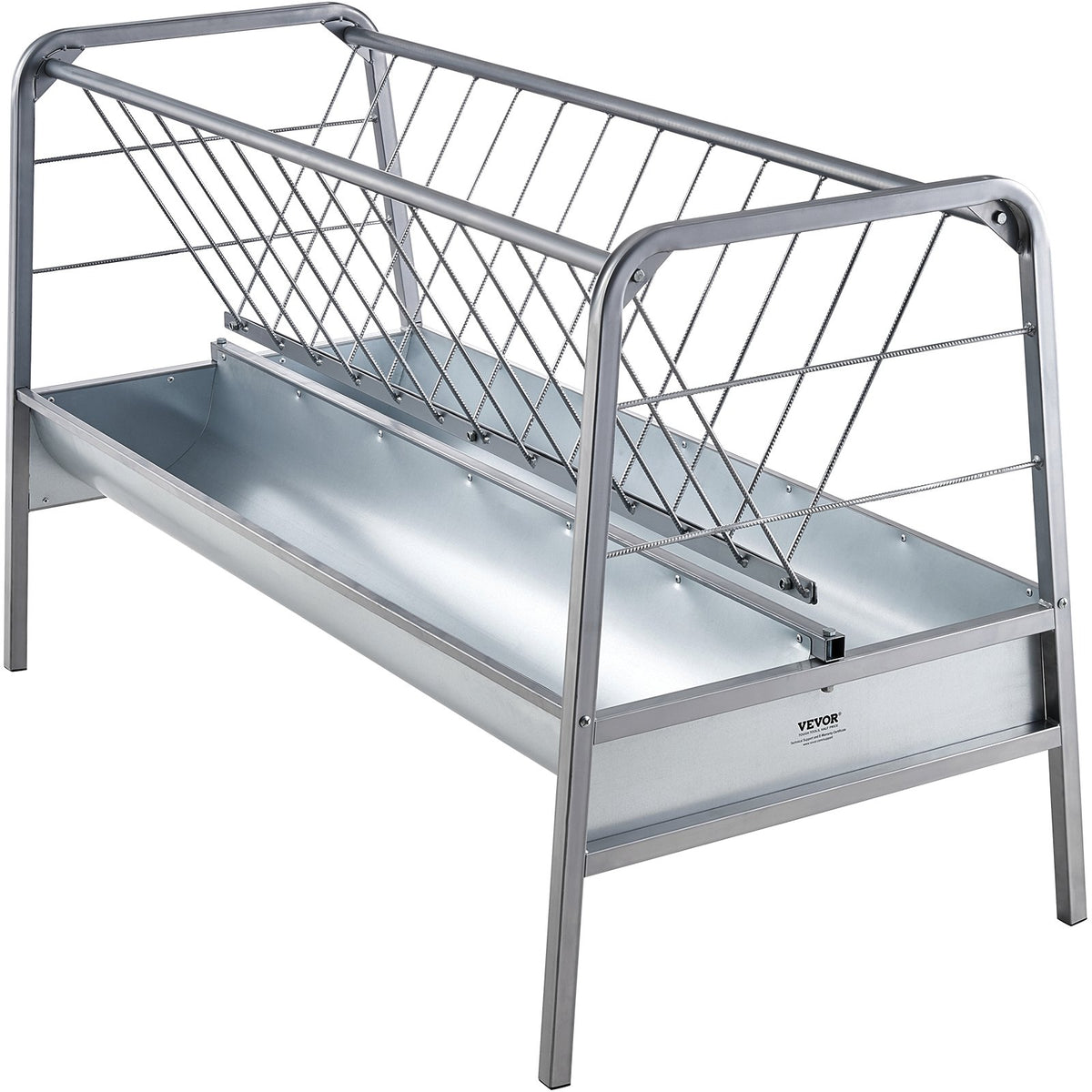 Livestock Hay Feeder, 2 in 1 Grain & Hay Feeder, 80-Gallon Capacity Pasture Feeder, 59" Long Goat Hay Feeder V952-SCWSQ5919633EY63VV0