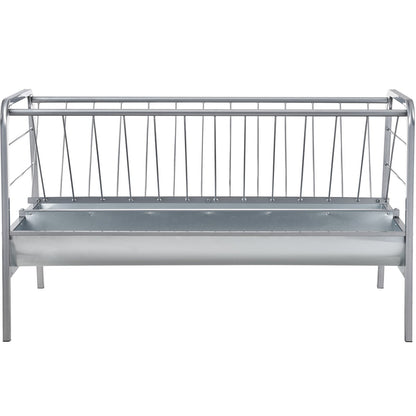 Livestock Hay Feeder, 2 in 1 Grain & Hay Feeder, 80-Gallon Capacity Pasture Feeder, 59" Long Goat Hay Feeder V952-SCWSQ5919633EY63VV0