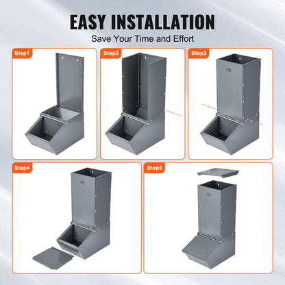 Hog Feeder 2.2 Bushel Metal Double Door Pig Feeder Feeding up to 5 Hogs V952-SCWSQDMZWSQ1WLRJ5V0