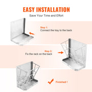 Goat Hay Feeder, 21 Gallons Large Capacity, 2 in 1 Hay and Grain Feeder, Wall Mounted Livestock Feeder with V952-SCWSQEHYBGSWCN87VV0