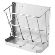 Goat Hay Feeder, 21 Gallons Large Capacity, 2 in 1 Hay and Grain Feeder, Wall Mounted Livestock Feeder with V952-SCWSQEHYBGSWCN87VV0