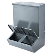 Hog Feeder 3.7 Bushel Metal Double Door Pig Feeder Feeding up to 8 Hogs V952-SCWSQLMZWSQ2L3DL0V0