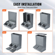 Hog Feeder 3.7 Bushel Metal Double Door Pig Feeder Feeding up to 8 Hogs V952-SCWSQLMZWSQ2L3DL0V0