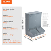 Hog Feeder 3.7 Bushel Metal Double Door Pig Feeder Feeding up to 8 Hogs V952-SCWSQLMZWSQ2L3DL0V0