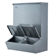 Hog Feeder 3.7 Bushel Metal Double Door Pig Feeder Feeding up to 8 Hogs V952-SCWSQLMZWSQ2L3DL0V0